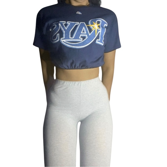 Tampa Bay Rays Reworked Crop Top - Picture 1 of 4